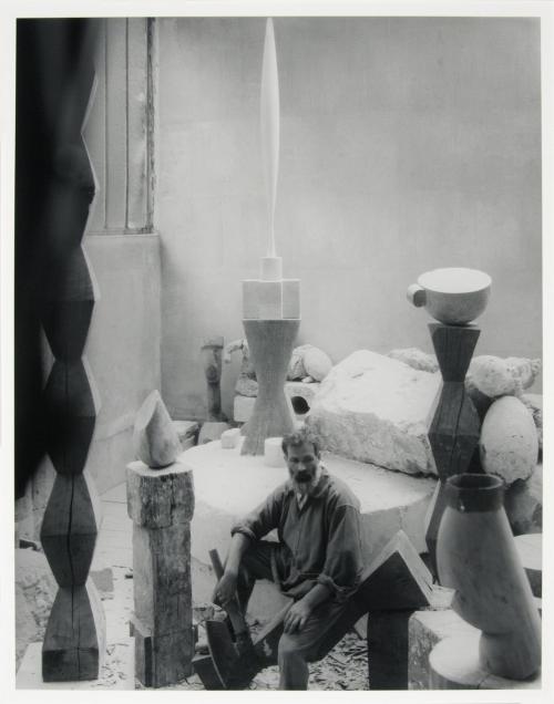 Brancusi in his Studio, Paris
