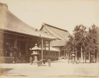 Huge lantern in a temple courtyard