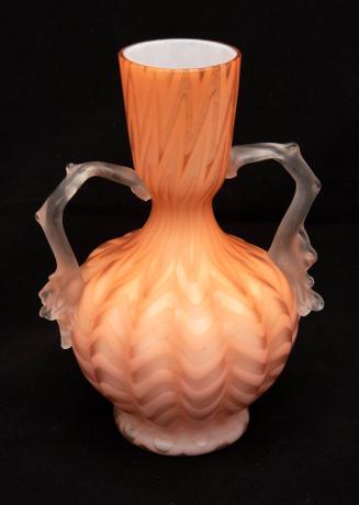 [Amber vase with thorn handles]