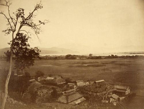 Village with Fujiyama distance