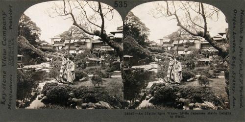 An Idyllic Spot Where Little Japanese Maids Delight to Stroll