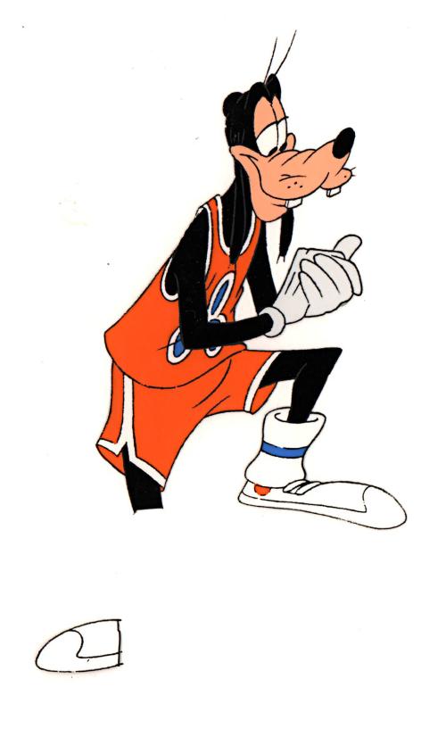 L3. Goofy in basketball uniform, each missing part of leg (24)