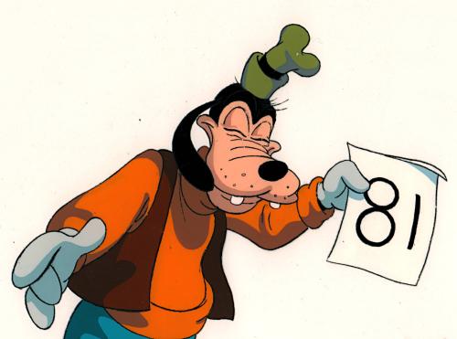 L14. Goofy holds number 81 (6) – Works – eMuseum