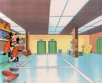 L21. Goofy in basketball uniform with basketball, back view (7)