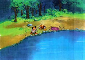 L50. Mickey and Donald in safari garb by a river (6)