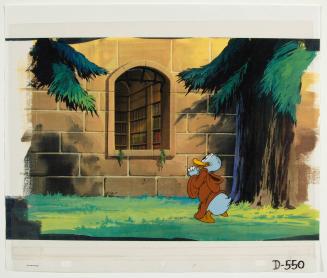 L82. Donald as monk prays outside window (17)