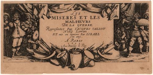 [Title page to Les Grandes Miseres de la Guerre]