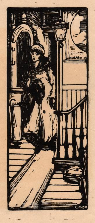 [Woman standing in foyer]