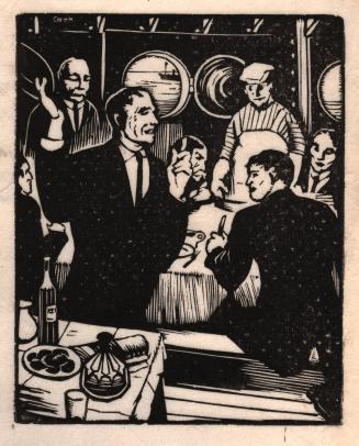 [Group of people dining on ship]