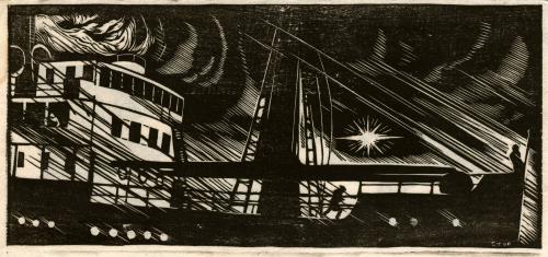 [Ship in stormy weather]
