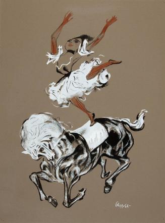 [Circus performer on horseback]