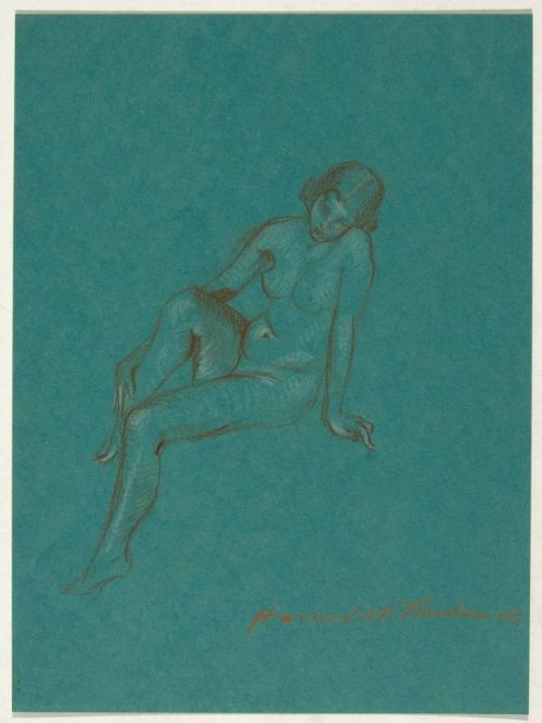 [Study, seated nude (blue)]