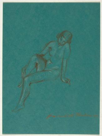 [Study, seated nude (blue)]
