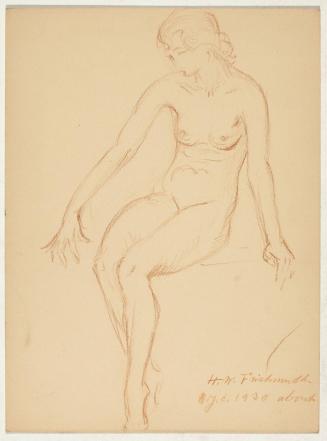 [Study, seated nude (NYC about 1930)]