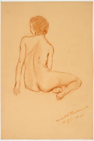 [Study, seated nude, back (NYC 1930)]