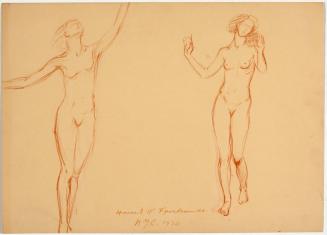 [Two studies, standing nudes (NYC 1930)]
