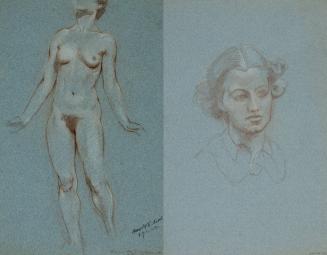 [Study, standing nude (blue)]