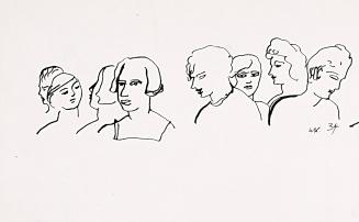Heads of eight women