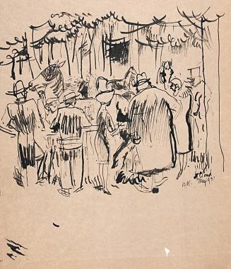 [Crowd of people and horses]