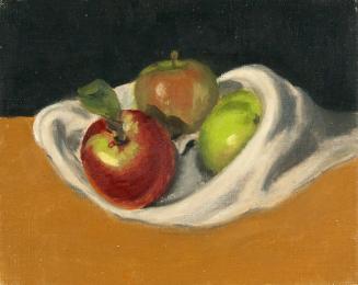 [Still life with apples and cloth]