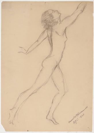 [Study, “dancing” nude (similar pose to ‘Papillon (Miss Denishawn’))]