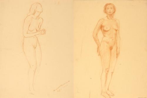 [Study, standing nude posing]