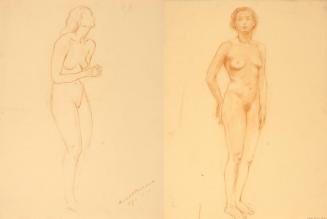 [Study, standing nude posing]