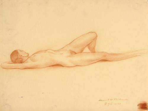 [Study, reclining nude]