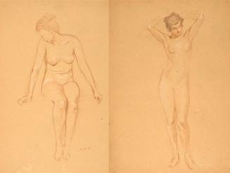 [Study, seated nude]