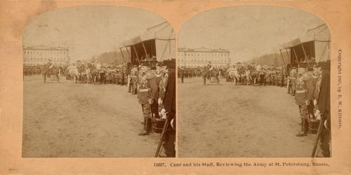 Czar Reviewing Army, St. Petersburg