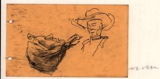 untitled, two portraits; woman with scarf and man with cowboy hat [Ellis 16(3)]
