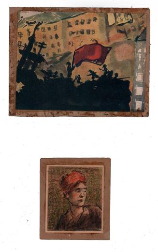 untitled, portrait of person wearing red turban [Ellis 20 (2) one object is a reproduction]