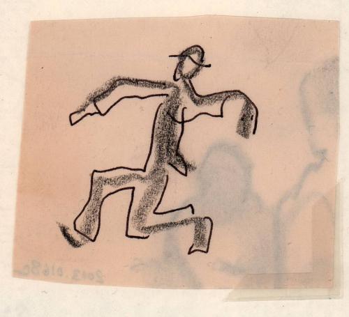 untitled, profile of figure walking [Ellis 26(3)]