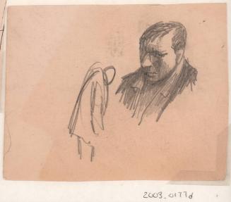 untitled, portrait of man and gestural profile of figure [Ellis 35(4)]