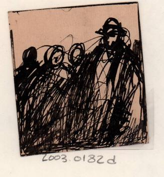 untitled, silhouette of four figures, one with hat [Ellis 40(7)]