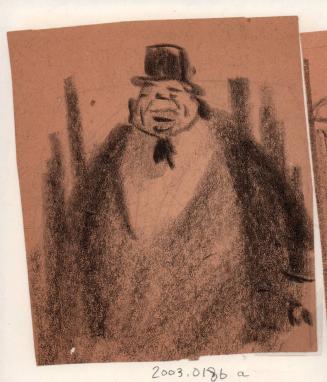 untitled, large man dressed with tie and top hat [Ellis 44(4)]