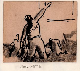 untitled, figure with raised arm [Ellis 45(4)]