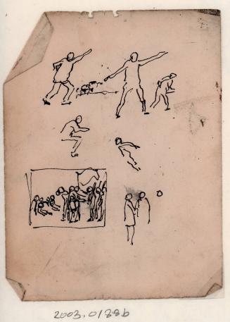 untitled, thumbnail sketches of figures [Ellis 46(4)]
