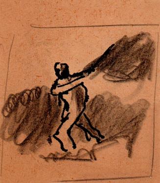 untitled, gestrual figure swinging bat [Ellis 52(7)]