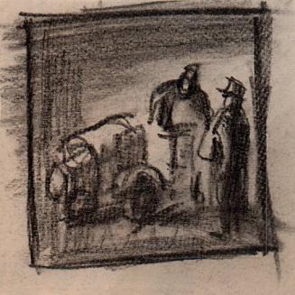 untitled, two figures standing next to machinery [Ellis 52(7)]