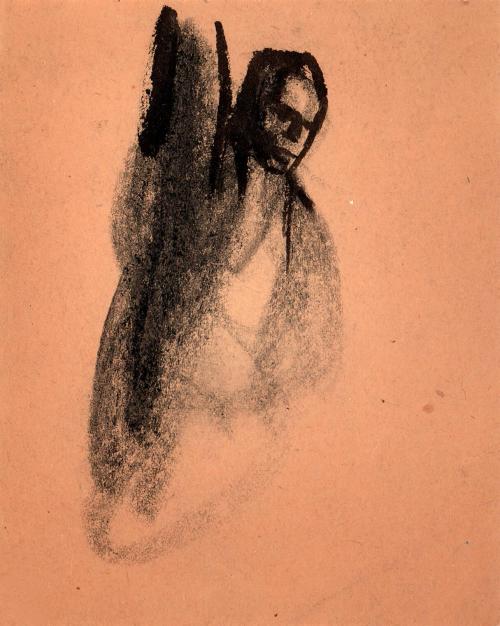 untitled, figure with right arm raised [Ellis 57(2)]