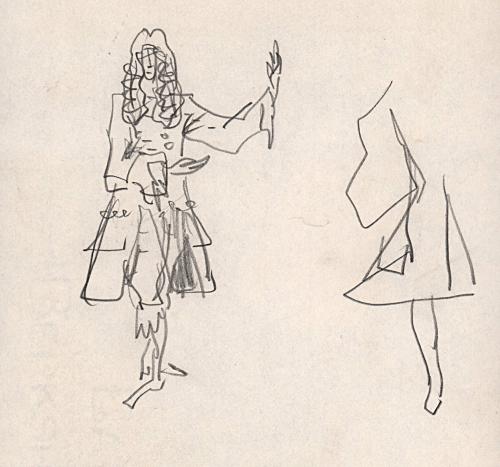 [study of a courtly gentleman and partial figure]