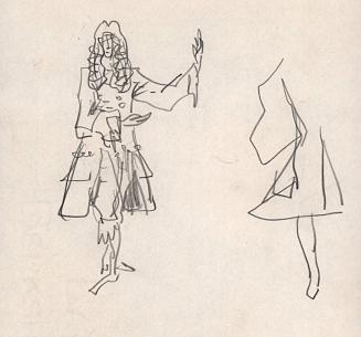 [study of a courtly gentleman and partial figure]