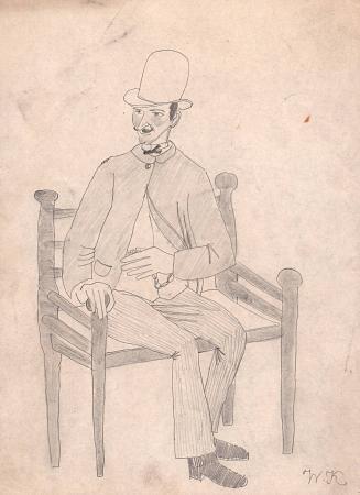 [seated male figure in bowler hat]