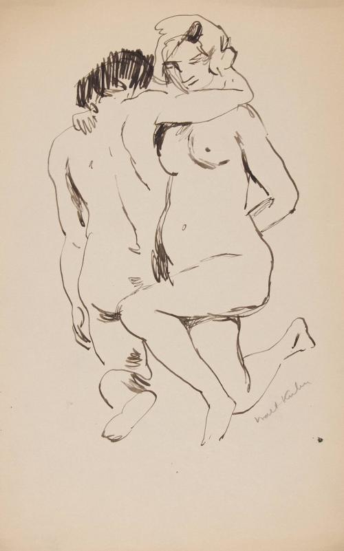 [two kneeling nudes]