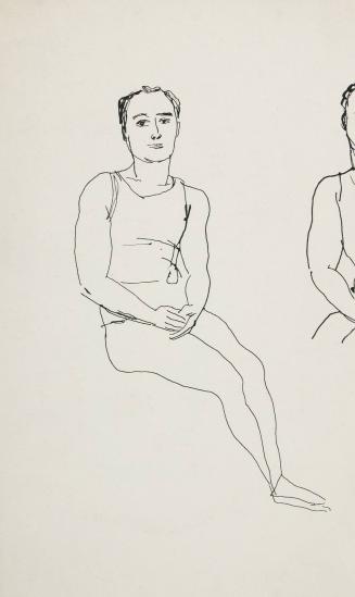 [study of male sitting]