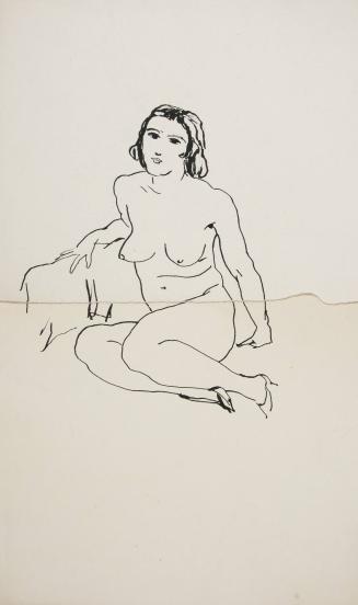 [Seated female nude]