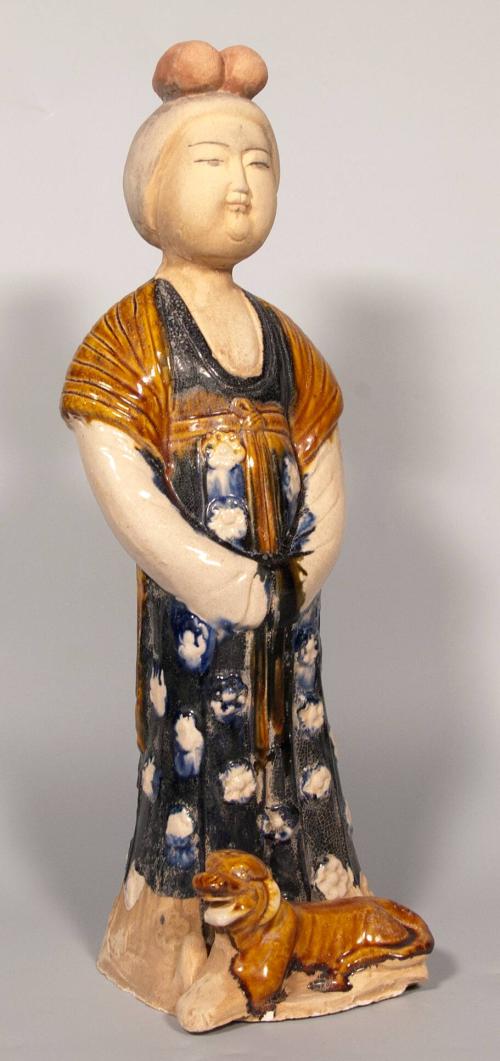 [T’ang Dynasty style Sancai court lady with tiger]