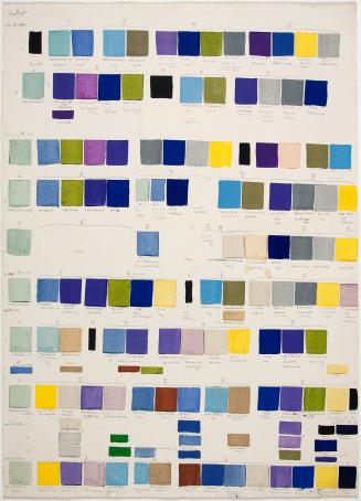 Samples for colors used in States of “Callot” (January 17-January 22, 1982)