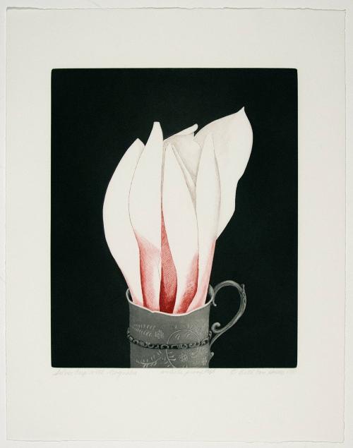 Silver Cup with Magnolia